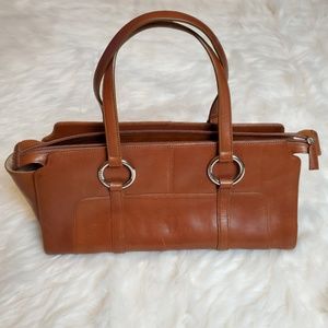 OROTON BROWN HANDBAG VELVET LINING